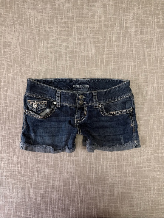Maurices Pants - Maurices Low Rise Y2K Embellished Denim Mini Shorts Size 3/4